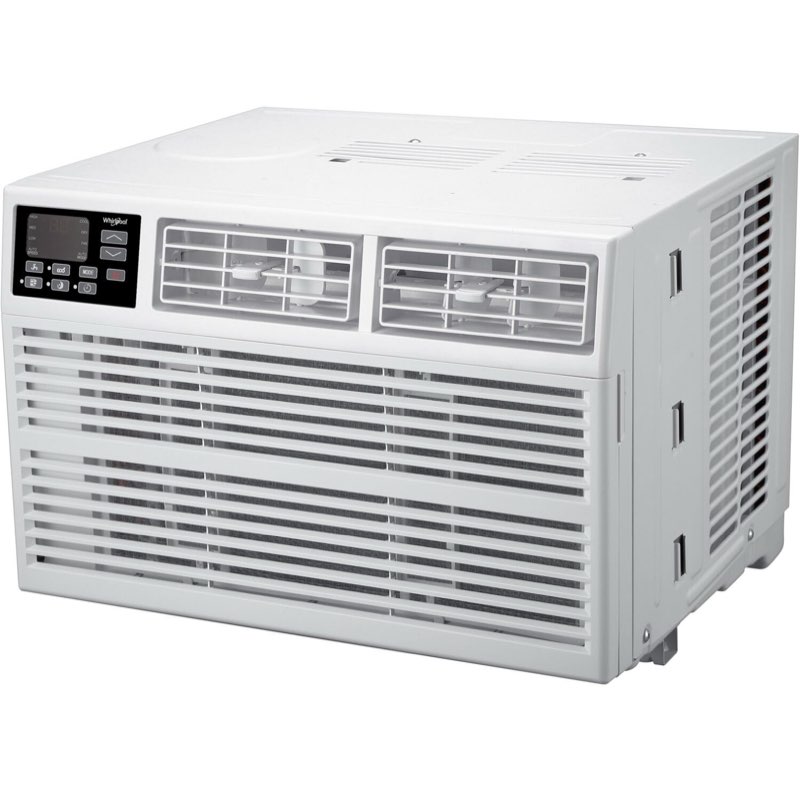 Whirlpool Energy Star 12,000 115V Window-Mounted Air Conditioner with Remote Control | AC for Rooms up to 550 Sq.Ft | LCD Display | Auto-Restart | 24H Timer WHAW1