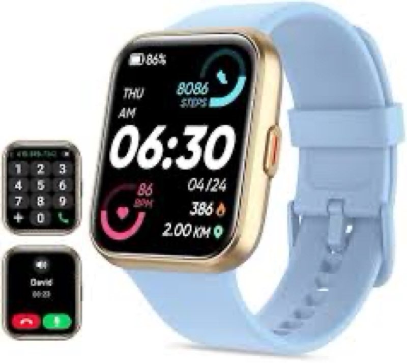 Tensky Smart Watch for Men Women(Call Receive/Dial), Alexa Built-in, 1.8" Touch Screen Fitness Track
