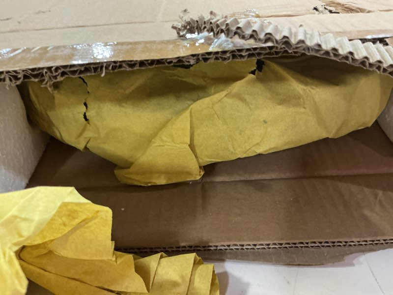 Condition photo showing New/Like New for 15\" Round x 18-1/2\"H Wood 2-Tier Tray, Black Wash 