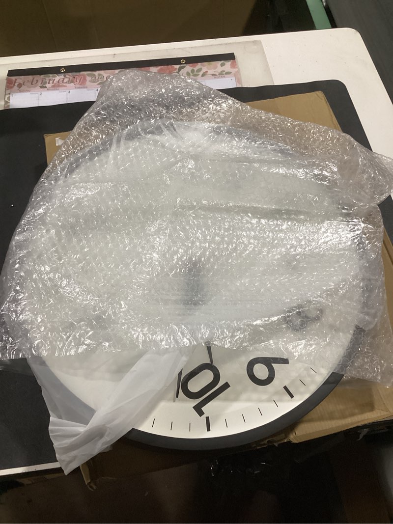 Condition photo showing Good Condition for AKCISOT 18 Inch Wall Clock Large Silent Non-Ticking Wall Clocks Battery Operated - Analog Classic Clock Decorative for Living Room, Office, Home, School(Black) A_black 18 Inch