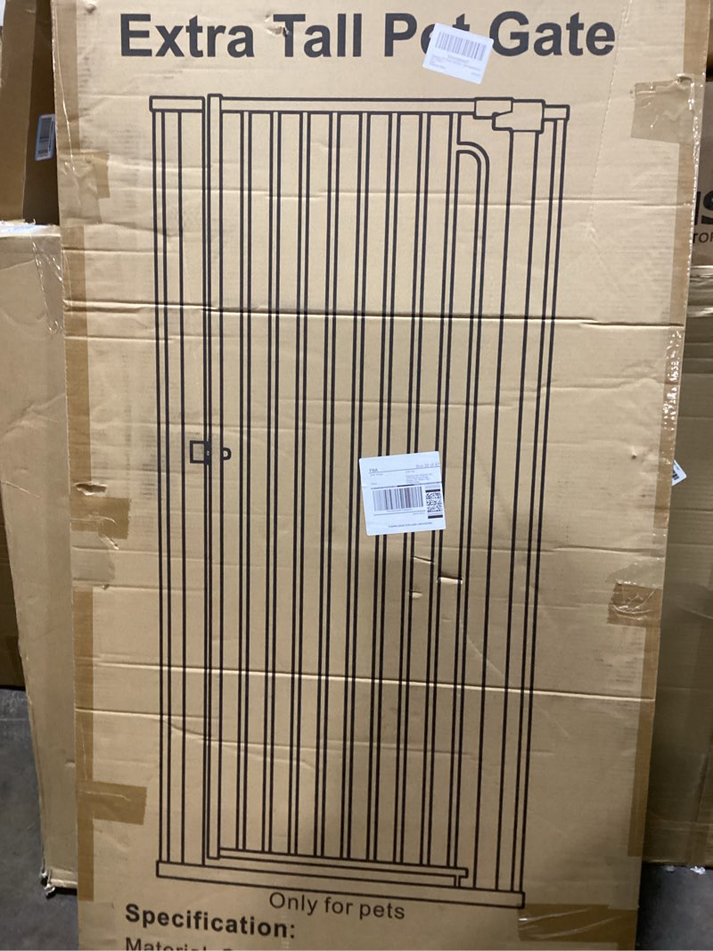 Qonimm 57" Extra Tall Pet Gate for Cats Dogs-29.5"-33.8" Extra Wide Cat Gate for Doorways and Stairs