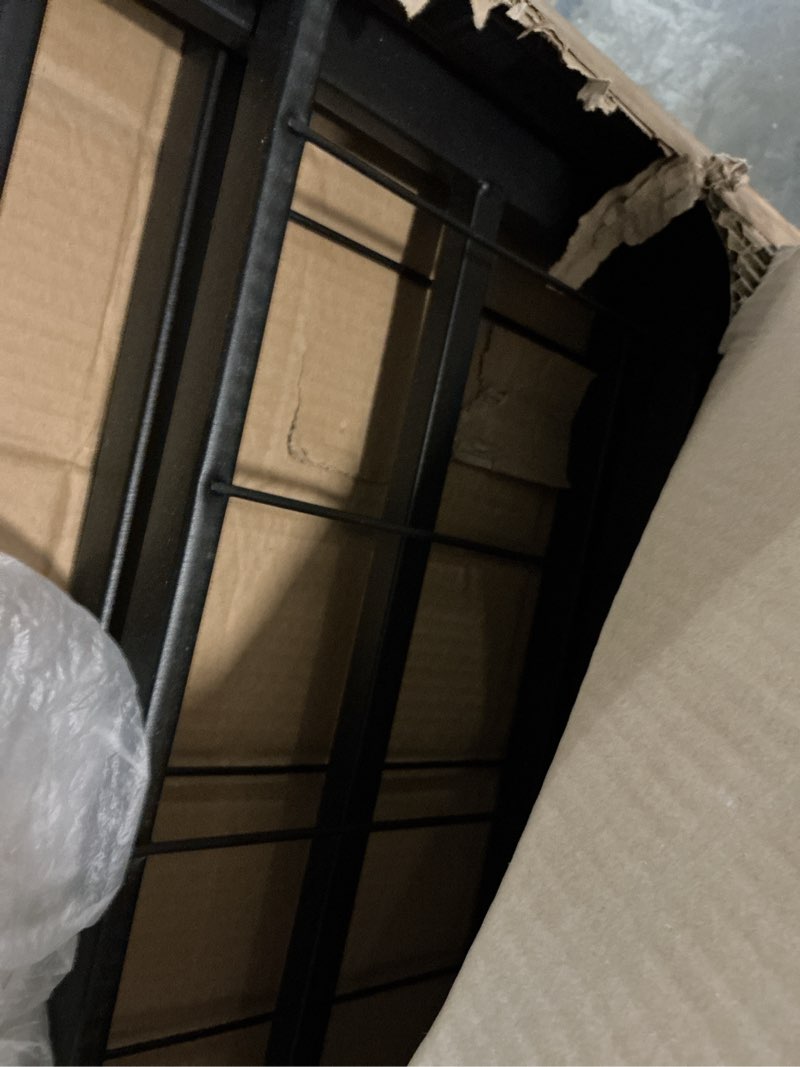 Condition photo showing Good Condition for amazon basics foldable metal platform bed frame with storage, sturdy steel support, no box spring needed, 14-inch high, tool-free setup, twin size, black twin 14 inch ( foldable)