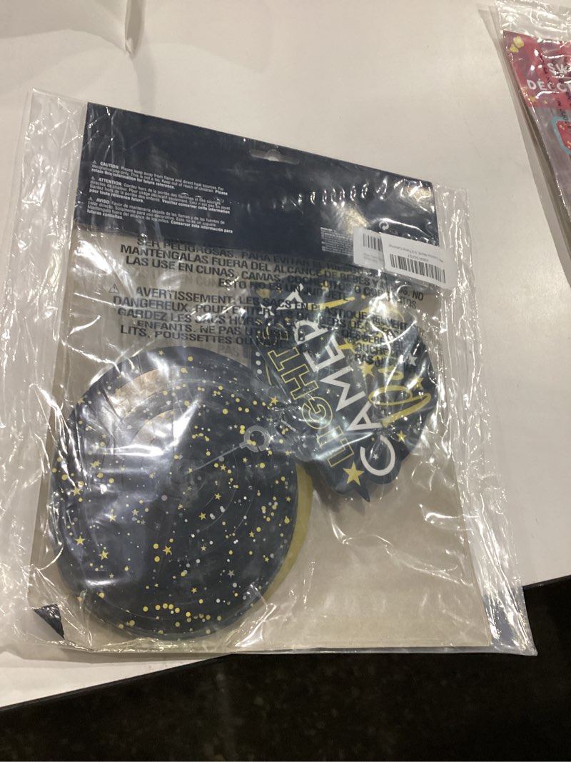 Condition photo showing New/Like New for Luxurious Awards Night Swirl Hanging Decorations - (5" & 7") Pack of 30 - Black, Silver & Gold Shimmering Plastic Swirls - Perfect for Parties, Events & Themed Gatherings Pack of 30 Awards Night