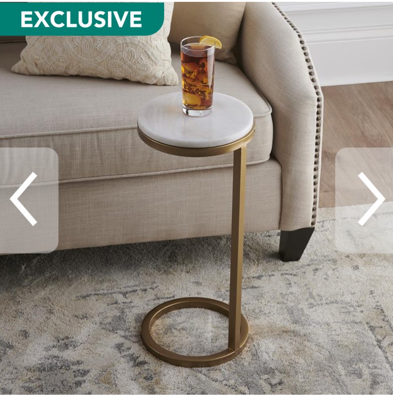 The Tight Space Marble Drink Table in GOLD