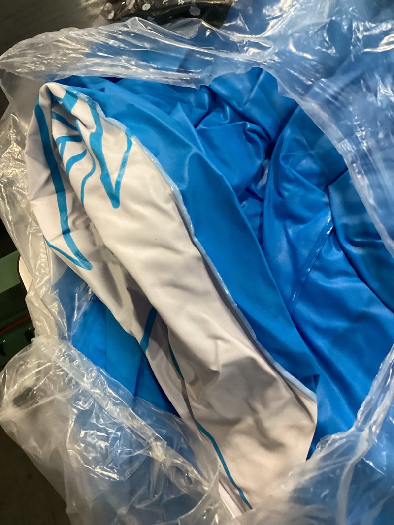 Condition photo showing Good Condition for jasonwell inflatable pool float adult - pool floaties lounger floats floating chair raft with adjustable backrest cup holders water floaty lake lounge tanning floats beach party toys for adults (blue) bluewhite