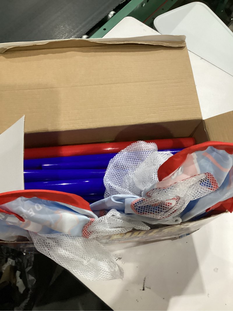 Condition photo showing As Is for spider upgraded 2-in-1 shooting games toys: rotating target, 2 air blasters & 24 foam balls, bean bag toss game for kids, indoor outdoor yard party games for boys girls 4 5 6 7 8 9 10+ year old gift