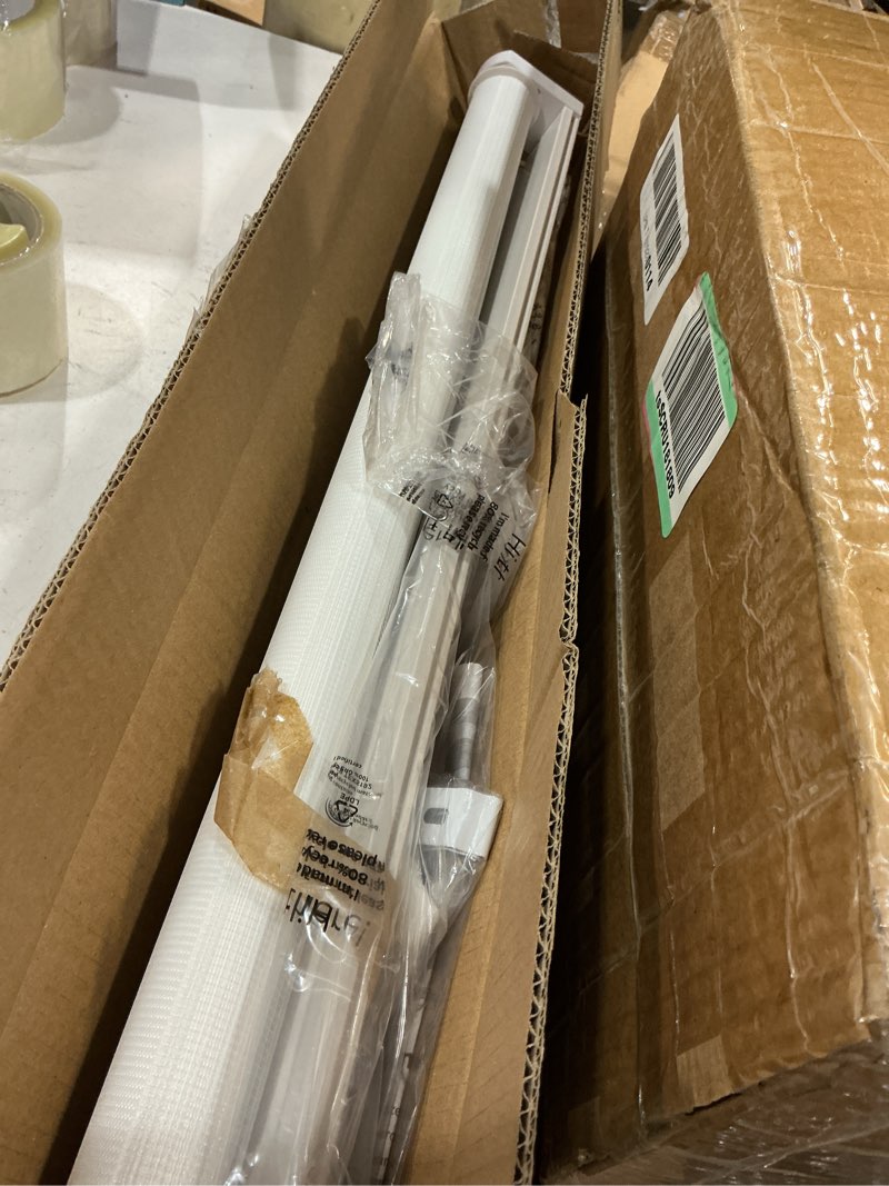 Condition photo showing Good Condition for lazblinds cordless french door blinds, no drill roll up zebra blinds for doors, light control day and night sheer shades for front door patio sidelight glass door, 26.8'' w x 70'' l, white white 26.8" w x 70" l(fabric: 25" x 70" )