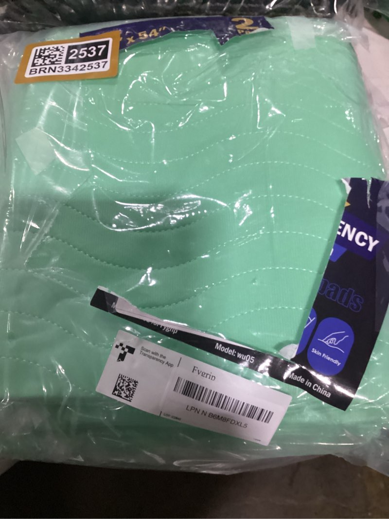 Condition photo showing Good Condition for 2 pack 36” x 54” extra heavy absorbency washable underpads, waterproof nursing pads incontinence bed pads, reusable washable pee pads for dogs, diaper changing & adults, mattress protector 2 pack - 36" x 54"