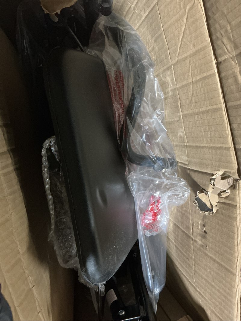 Condition photo showing As Is for Drive Medical Compact Folding Rollator - Lightweight Foldable Walker for Seniors, 4-Wheeled Walker with Seat & Brakes, Space-Saving & Portable Travel Rollator with 8-Inch Wheels - Just 15.4 Pounds