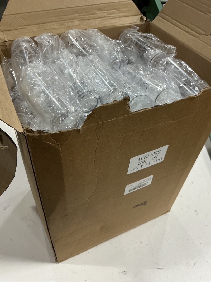 Condition photo showing Good Condition for sliner 150 set wedding favors for guests bulk 2oz acrylic take a shot we tied the knot shot glasses with thank you cards organza bags for guest souvenir wedding bridal shower gifts (clear,black) clear, black 150