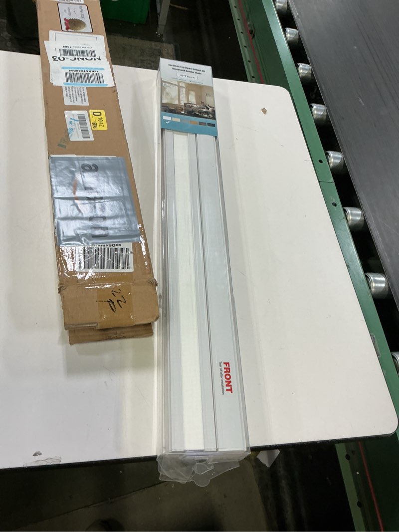 Condition photo showing Good Condition for MYshade Top Down Bottom Up Cellular Shades, 1.5 inch Cordless Blackout Honeycomb Pleated Blinds for Windows Home Bedroom Office, Light Control, Thermal Insulated, 27" W x 72" H, White White-blackout 27"W x 72"H