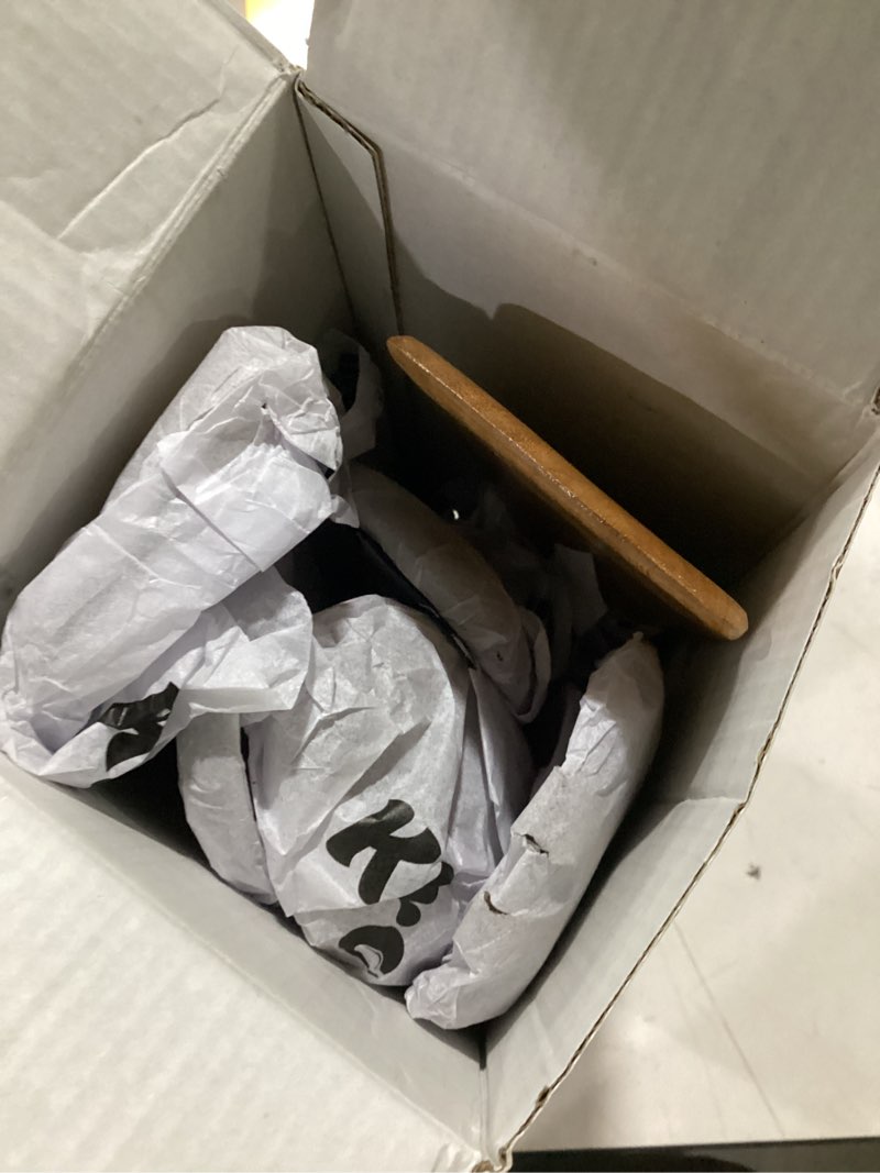 Condition photo showing New/Like New for klyro wooden spoons for cooking, nonstick kitchen utensils set with 4 piece measuring spoons, comfort grip wooden spatula set, 9 piece teak wooden cooking utensils with holder and spoon rest 9 piece set