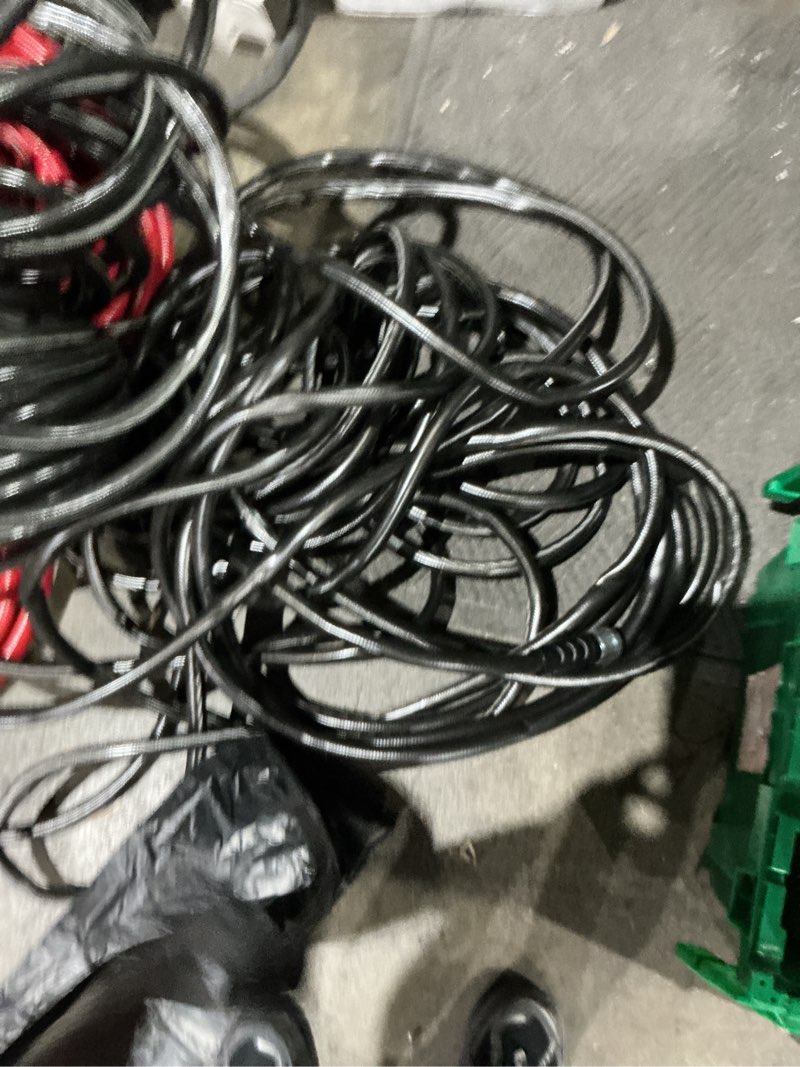 Condition photo showing As Is for neverkink teknor apex 5/8-in x 100-ft heavy-duty kink free vinyl gray coiled hose