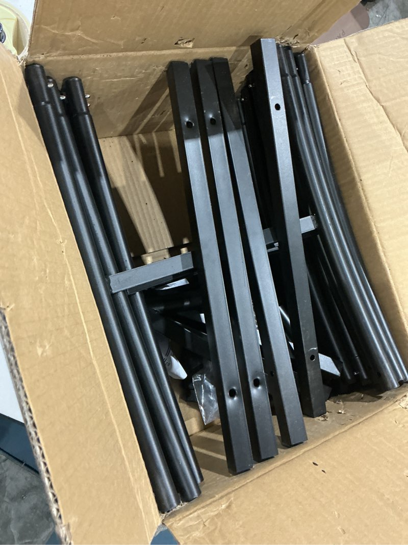 Condition photo showing As Is for large metal garden arch trellis,wedding arch. 8*7ft. 19mm heavy-duty pipe, arch frame for party decorations,balloon arch.garden arbor arch trellis for climbing plants, with base,ground stakes sandbags