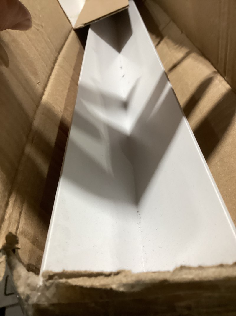 Condition photo showing Good Condition for light blocking strips for window shades and blinds, 100% blackout window light blocker for blinds, pvc side tracks light blocker for bedroom(white, 58", 2pcs) white-2pcs 2pcs