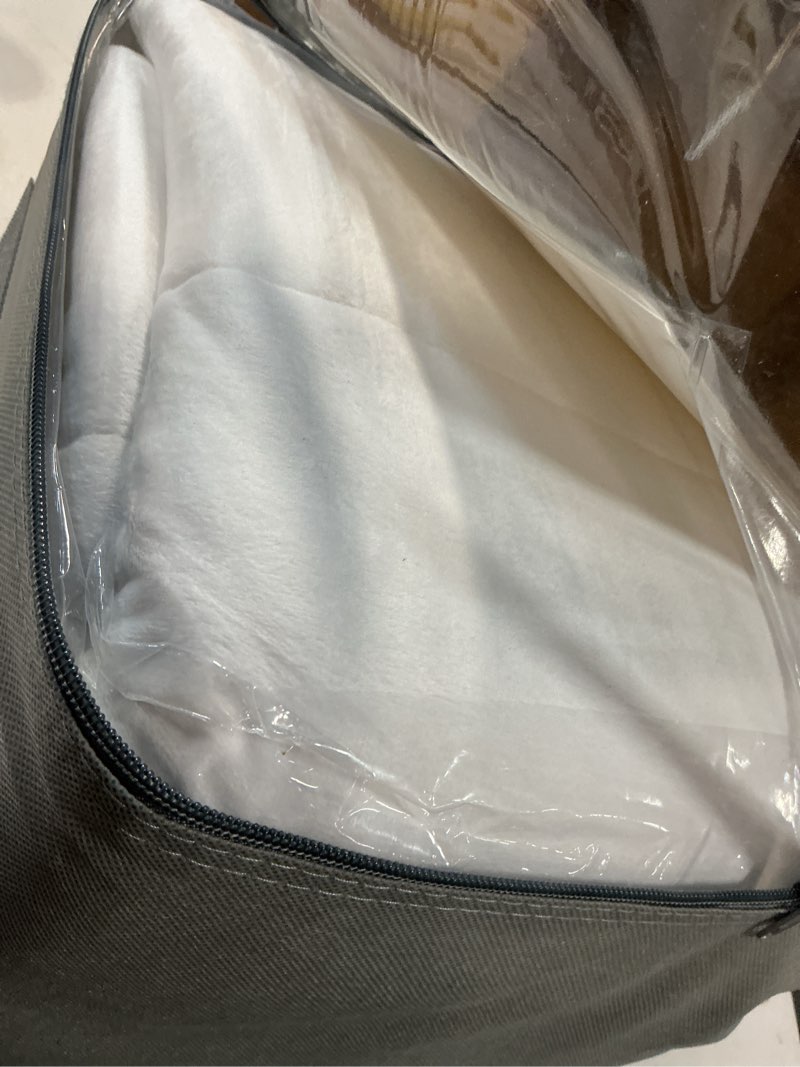 Condition photo showing Good Condition for Bare Home Weighted Blanket Queen Size 17lb (60" x 80") for Adults - Minky Fleece - Premium Heavy Blanket Nontoxic Glass Beads (White, 60"x80") 60" x 80" 17 lbs 10 - Minky Fleece White