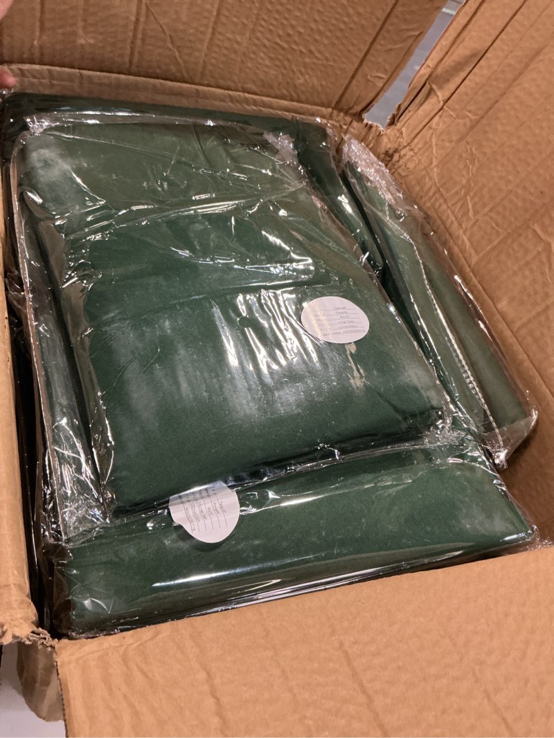 Condition photo showing Good Condition for 10 pack hunter green round tablecloths - 120 inch, polyester table cover for round table, stain and wrinkle resistant washable fabric tableloth, polyester tablecloth for wedding banquet parties hunter green 10 pack 120 inch round