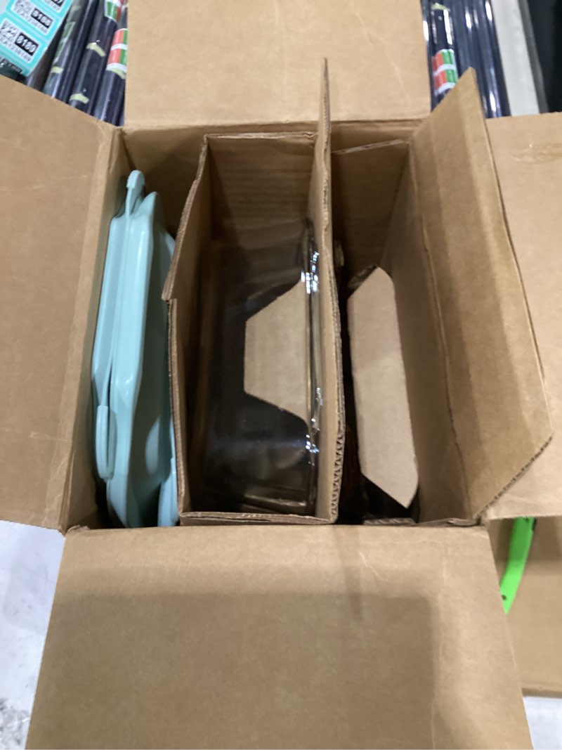 Condition photo showing Good Condition for pyrex deep 3-pack glass baking dish set (9"x13", 7"x11", 8"x8") with bpa-free lids, rectangular glass bakeware, dishwasher, microwave, freezer & pre-heated oven safe 7x11, 8x8, 9x13 (3-count)