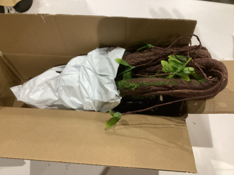 Condition photo showing Good Condition for 1Pcs 78.9inch Large Bendable Artificial Craft Moss Garland Faux Tall Tree Trunk Branches Grape Vines for Halloween Haunted Mansion Wedding Arch Room Outdoor Mantel Wall Hanging Forest Greenery Decor