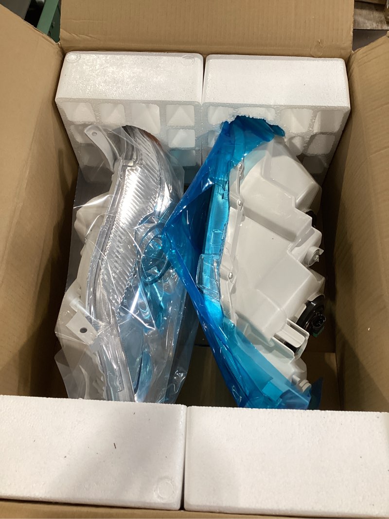 Condition photo showing Good Condition for headlights assembly for 2010 2011 toyota camry[4-door sedan] headlamp replacement pair (only fits us version, does not fit hybrid models) chrome | with high & low beam bulbs oe replacement