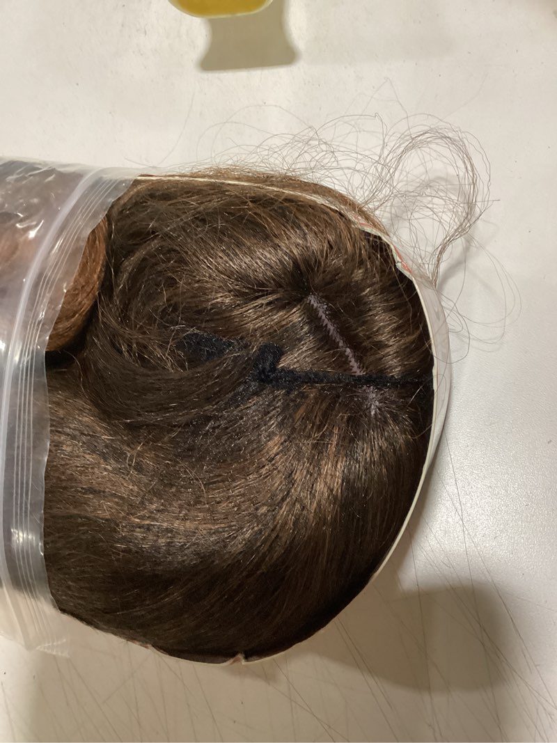 Condition photo showing Good Condition for wiger short yaki wigs with bangs mixed brown natural curly bob wigs for women shoulder length synthetic glueless wigs wear and go wig for daily or events