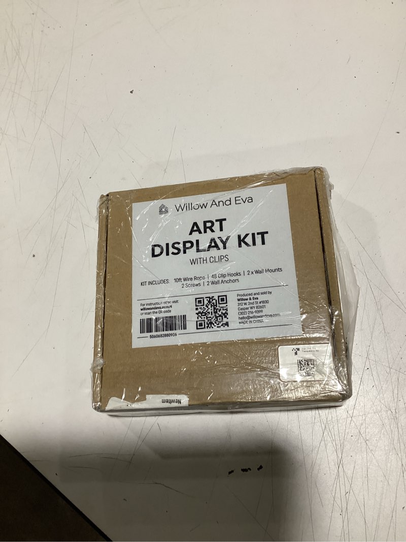 Condition photo showing Good Condition for Art Display for Kids Artwork - 10ft Alloy Steel Wire with 48 Clips | Willow & Eva