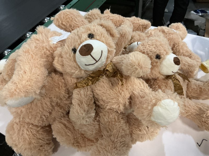 Condition photo showing Good Condition for Teddy Bears Bulk 12 Packs Teddy Bear Stuffed Animal Plush Toys Gift for Kid Girlfriend,13.5 Inches Light Brown Stuffed Bears for Christmas Valentine's Wedding Party 12 light brown ones