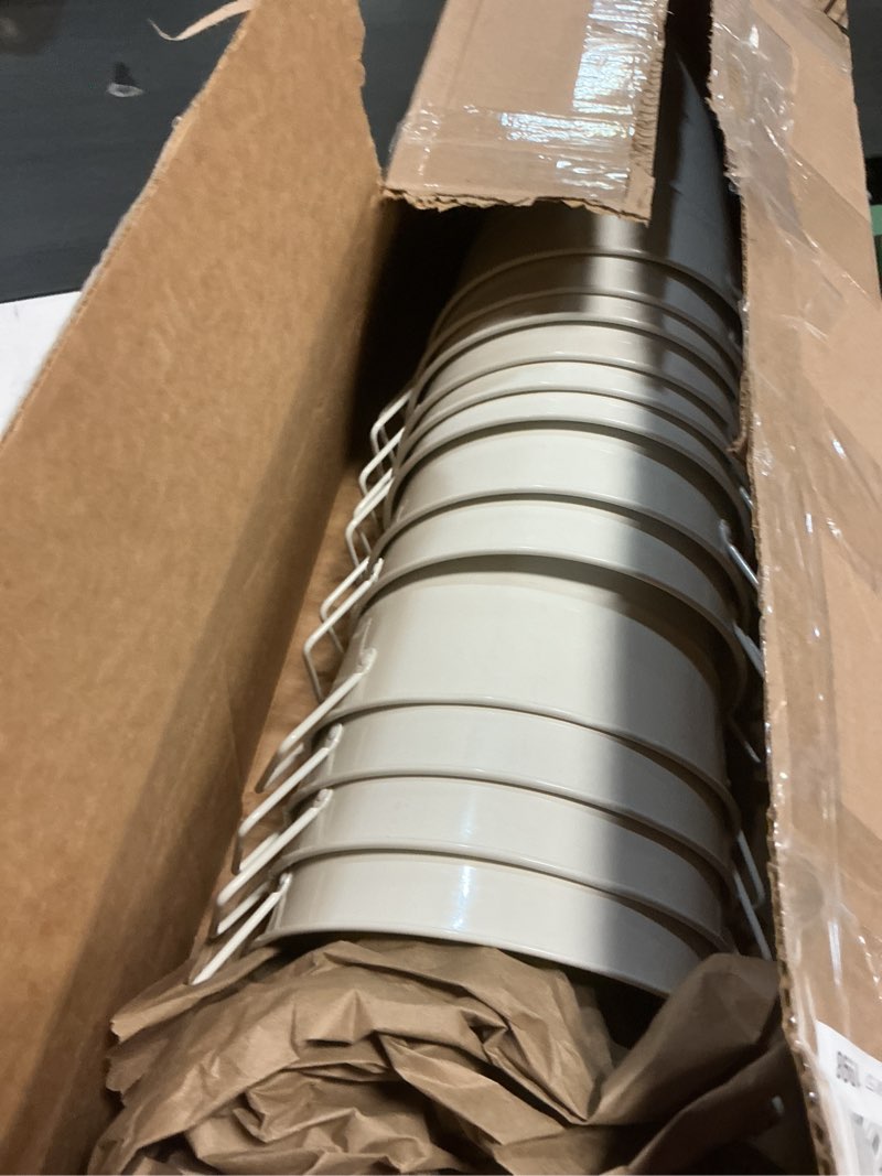 Condition photo showing New/Like New for zhehao 12 pcs 12 inch galvanized metal vase with handles bulk tin flower buckets galvanized vases for flowers country wedding table centerpieces metal flower buckets for wedding home(creamy white)