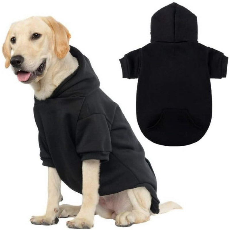 Black dog hoodie for medium dogs (similar to stock photo)
