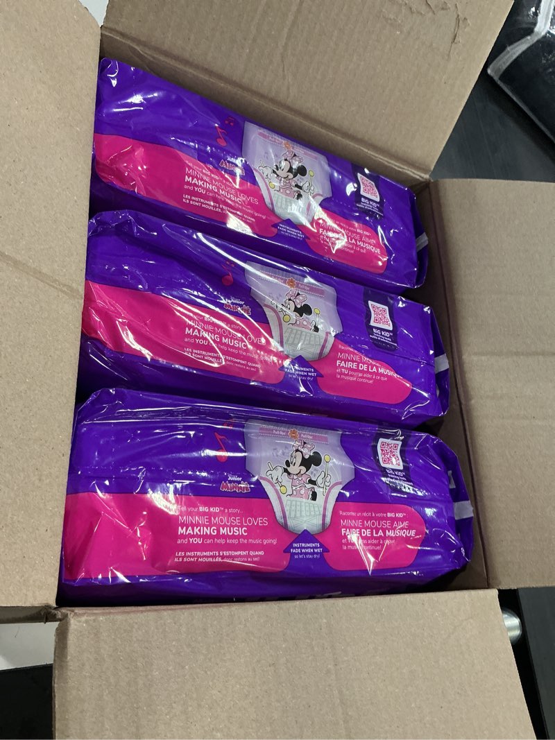 Condition photo showing New/Like New for pull-ups girls' potty training pants, size 4t-5t training underwear (38-50 lbs), 99 count (3 packs of 33) 4t-5t 99