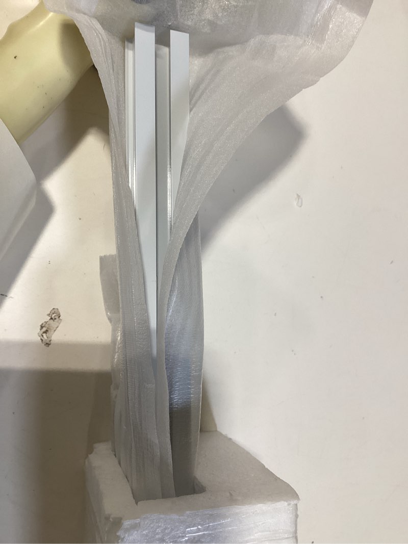 Condition photo showing New/Like New for curtain track, ceiling curtain track for room divider, ceiling mount rail set with roller hooks, white, 3ft - 6ft white 3ft - 6ft