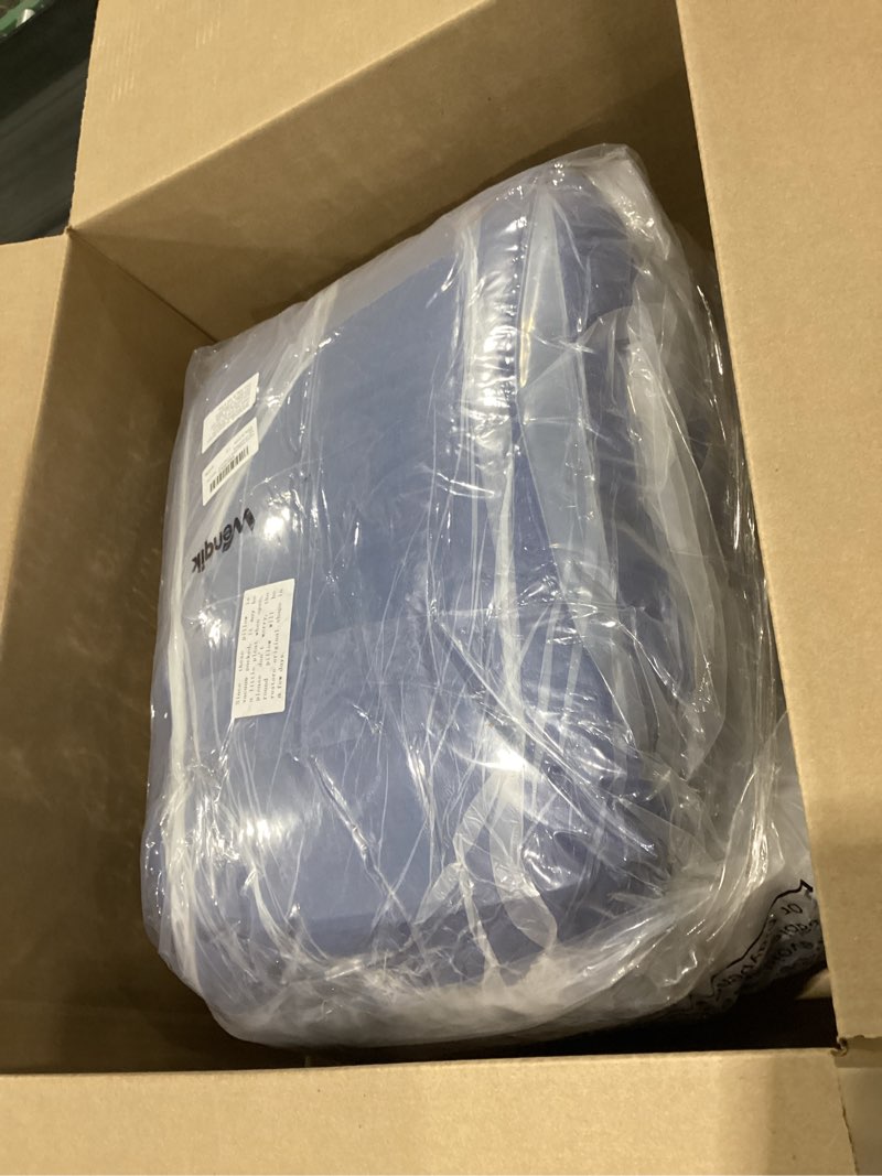 Condition photo showing As Is for wenqik wedge pillow full triangular headboard bed reading backrest back support long pillow with removable cover for dorm room supplies housewarming gift(blue) blue full (54 x 20 x 8 inch)