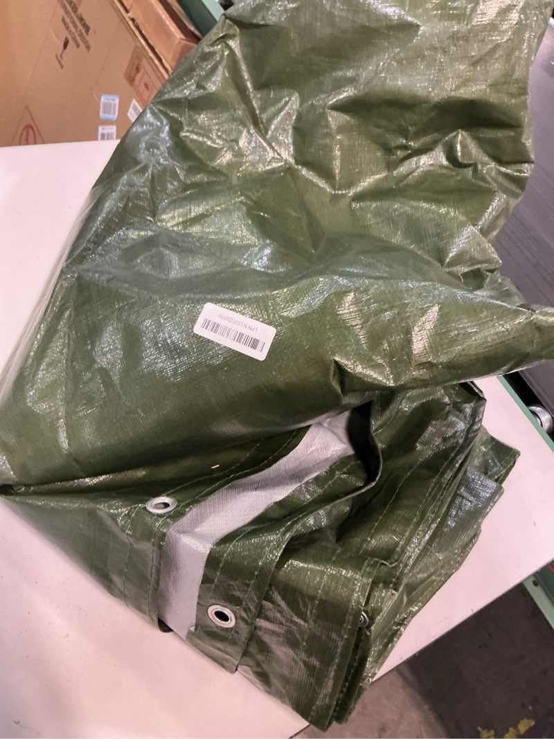 Condition photo showing Good Condition for GUARD SHIELD Round Tarp 15 Feet Waterproof Heavy Duty Circle Tarps for Under Pool Green/Silver Multi Purpose Circular Outdoor Cover Green/Silver Diameter: 15 Feet