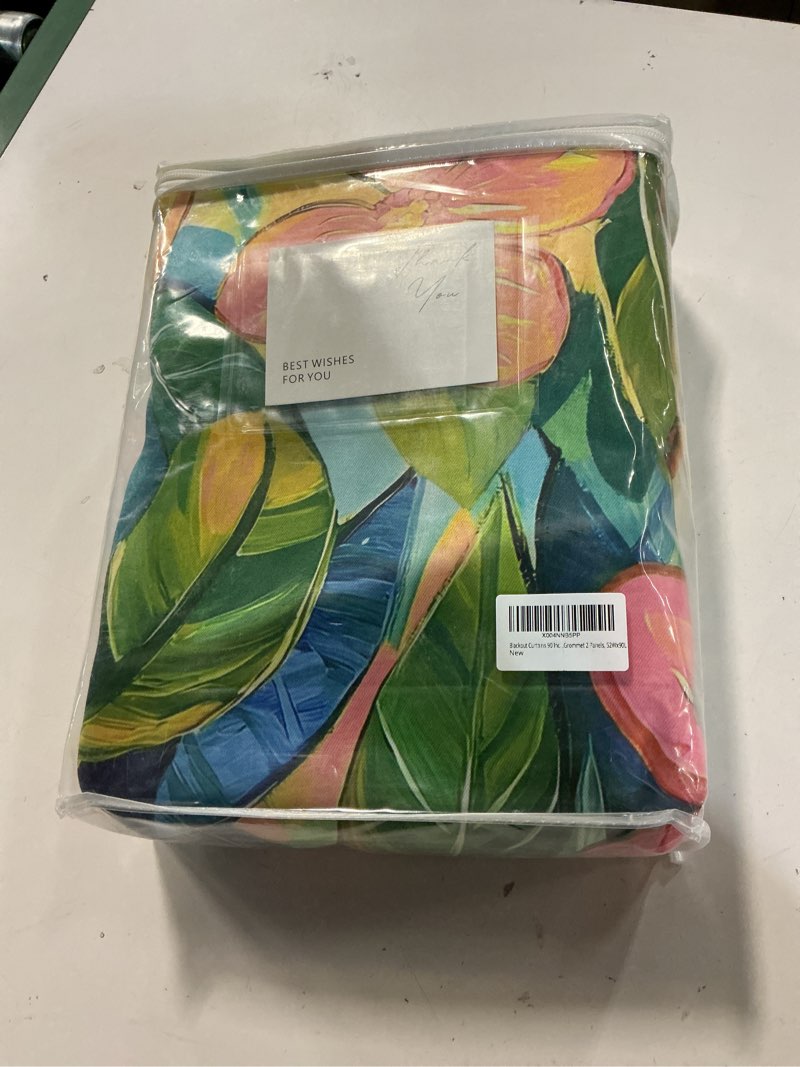 Condition photo showing New/Like New for 90 inch length vibrant pink floral blackout curtains with tiebacks light blocking for girls bedroom nursey room , thermal insulation colorful vivid flower patterned drapes grommet 2 panels 52wx90l 52"w x 90"l (pack of 2) pastel pink