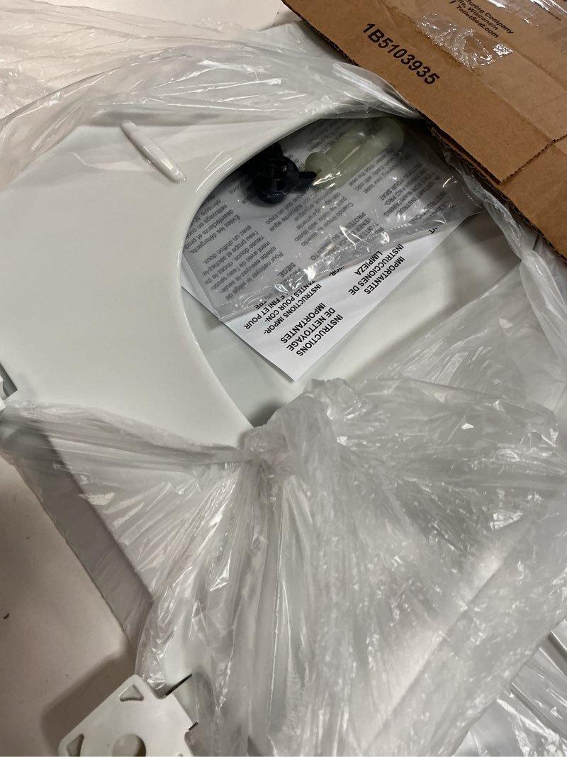 Condition photo showing As Is for BEMIS 170 000 Toilet Seat, ELONGATED, Plastic, White