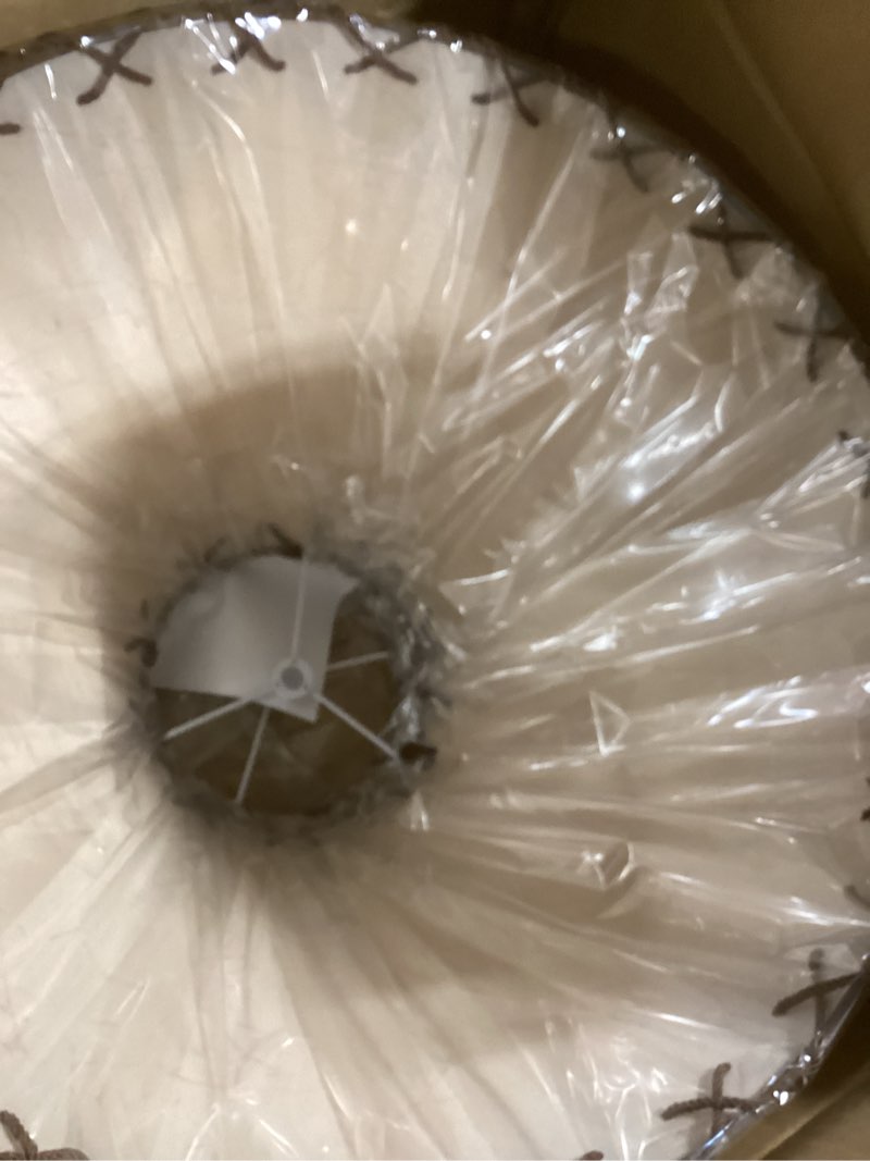 Condition photo showing New/Like New for Wellmet Set of 2 Round Parchment Lampshade, 6"x 16"x 10" Replacement Lampshade, No Assembly Required, Classic Modern Lamp Shade for Table Lamp, Bedside Lamp, Floor Lamp, Fabric Lampshade,Spider Fitter