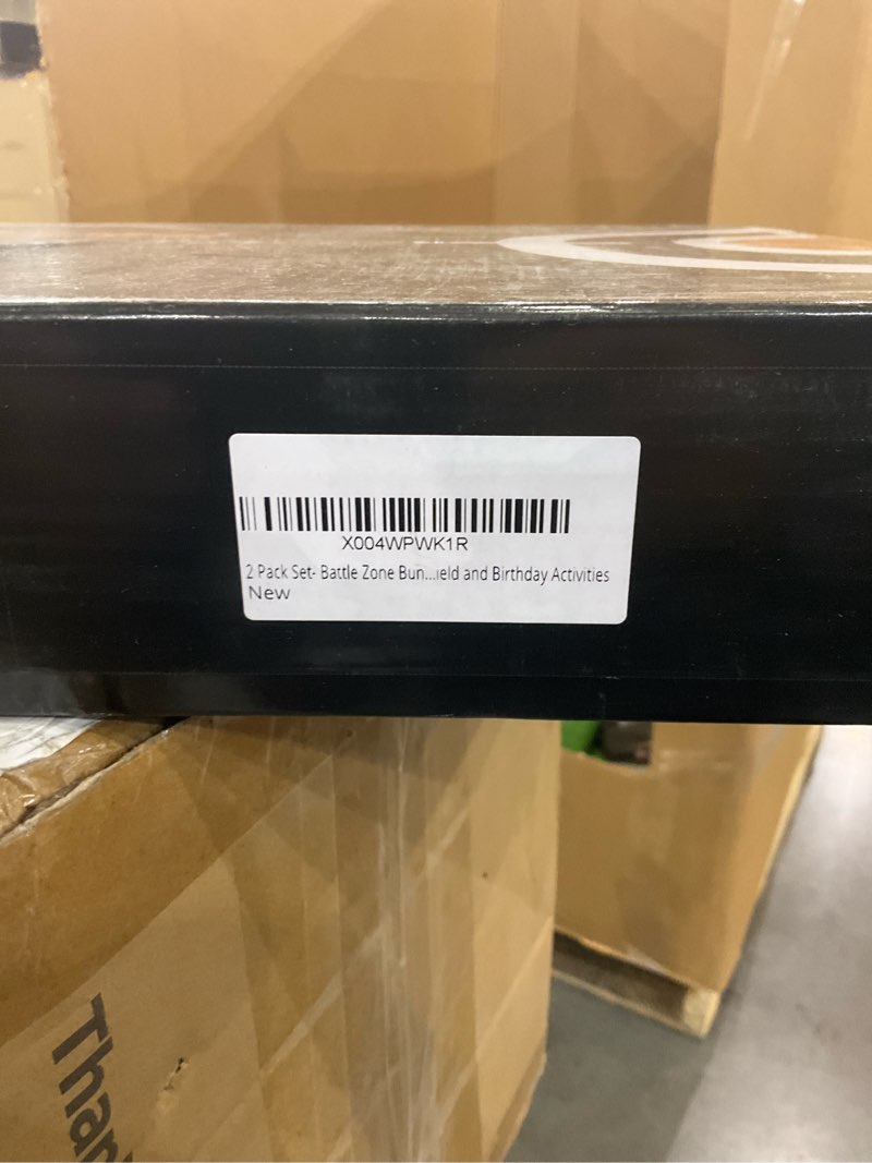 Condition photo showing New/Like New for 2 pack set battlezone barrier, birthday activities