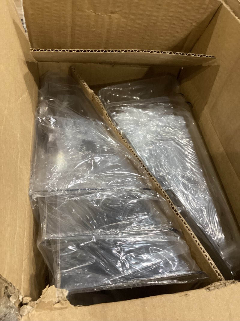 Condition photo showing New/Like New for clear acrylic single pocket, plastic hanging wall mount file holder for office home (clear, 6 pack) clear 6 pack