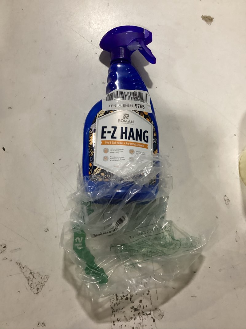 Condition photo showing Good Condition for Roman’s E-Z Hang Peel & Stick Wallpaper Helper + Pre-Pasted Activator, Clear, Non-Staining, 32 Fluid Ounces