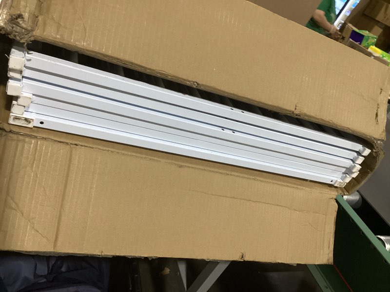 Condition photo showing As Is for No Pawblems Free Standing Dog Gate with Door, 30'' Tall Foldable Dog Fence for Indoor & Outdoor, Up to 156 Inch Extra Wide Puppy Gate for Stairs, Hallways, Doorways, Deck, Yard (Black, 6 Panels) Black Up to 156" W, 6 Panels