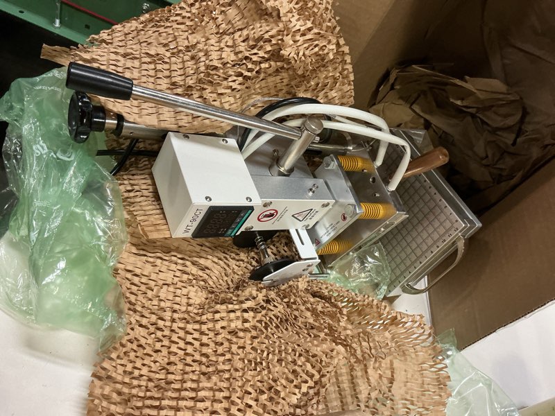 Condition photo showing Good Condition for Upgraded Digital Hot Foil Stamping Machine Drawer Leather PU Wood Logo Bronzing