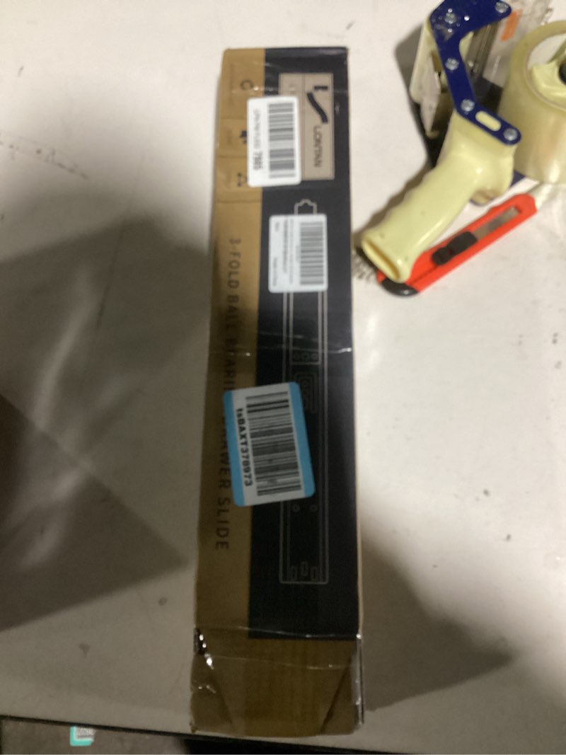 Condition photo showing Good Condition for lontan 5 pairs 18 inch soft close drawer slides side mount heavy duty cabinet drawer glides ball bearing full extension kitchen cabinet rails 100 lb capacity silver-soft close 18 inch 5
