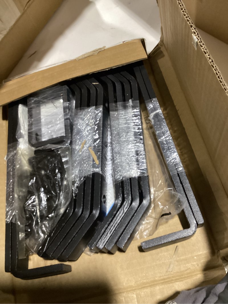 Condition photo showing Good Condition for 20" Fireplace Grate Wood Stove Grate Rack Stove Burning Rack Heavy Duty Solid Steel 8-Bars Firewood Holder Easy Assembly Fire Grate for Indoor Hearth Outdoor Firepit Matt Black Standard 20"