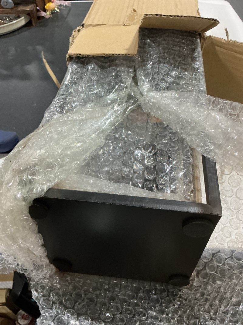 Condition photo showing Good Condition for 22'' 19'' large lanterns decorative outdoor indoor, set of 2 black metal candle lanterns modern farmhouse floor lanterns decorative for home decor, mantle, fireplace, patio, porch, garden black 22in and 19in