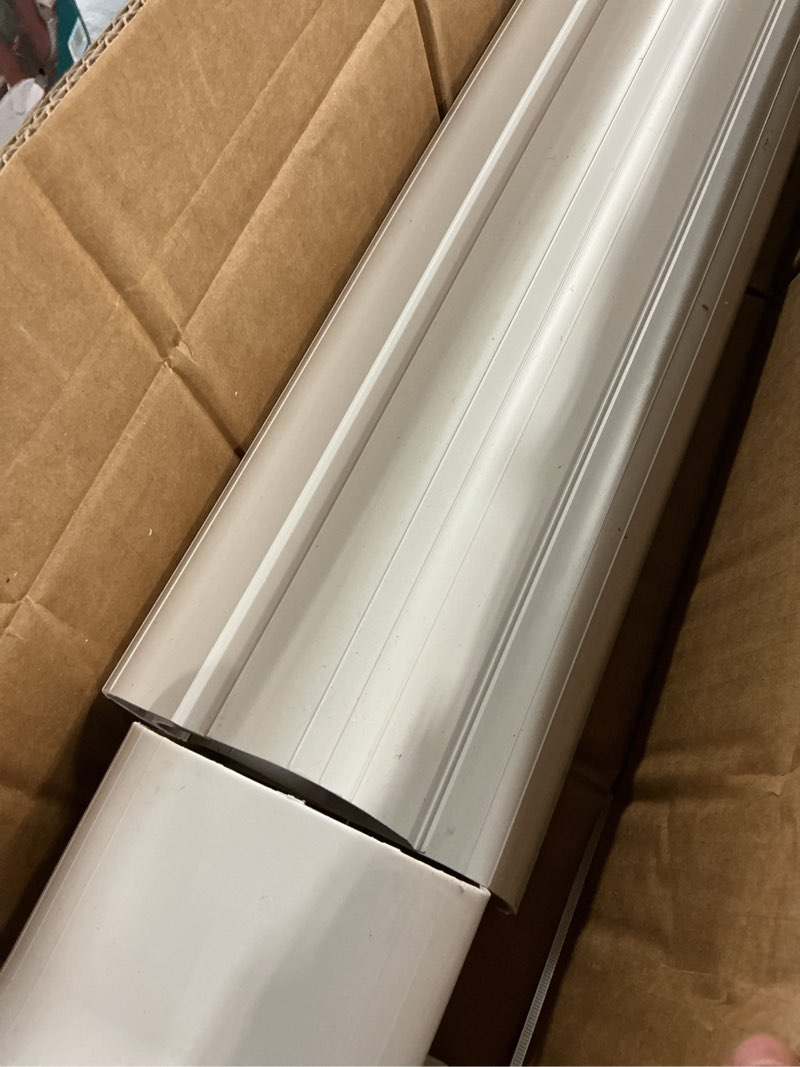 Condition photo showing As Is for 4 inch mini split line set cover, 7.5 ft pvc & pp line cover set universal for mini split ac & central ac, white line set cover kit white 4" x 7.5 feet