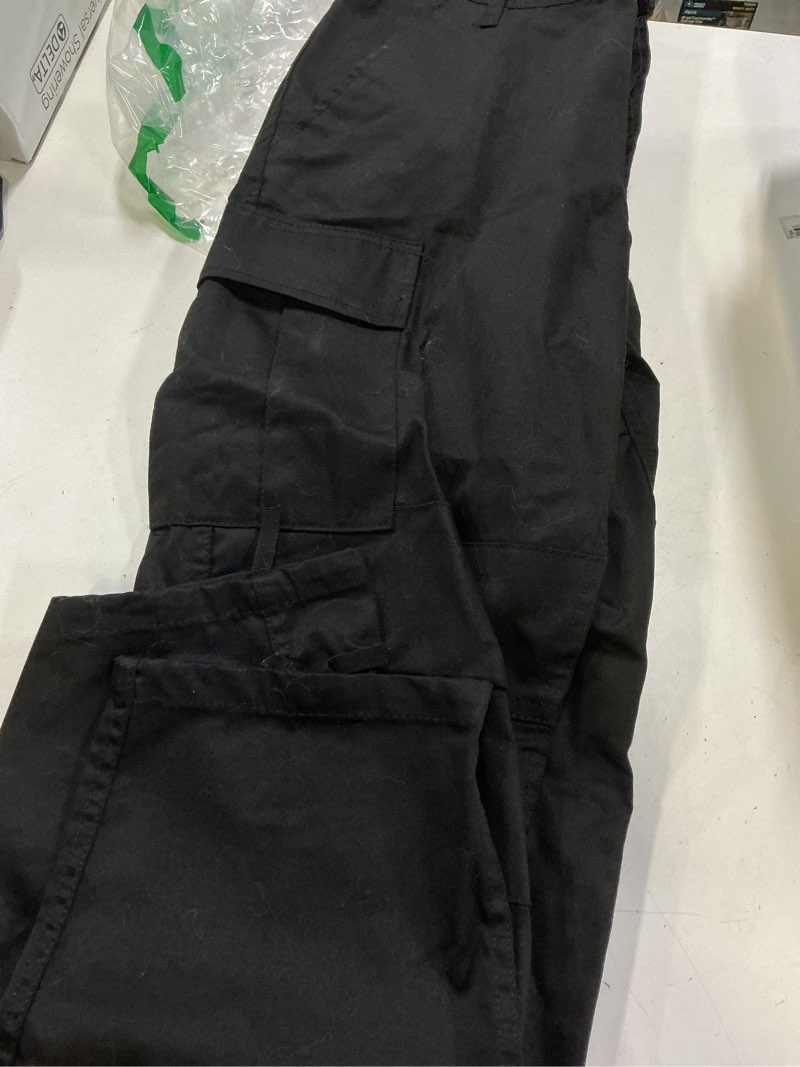 Condition photo showing Good Condition for rothco tactical bdu cargo pants | men’s rugged outdoor hiking edc work uniform pant, 6 storage utility pockets, adjustable fit medium black