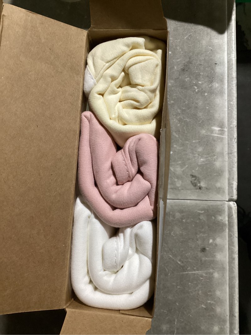 Condition photo showing Good Condition for 3-pack organic baby swaddle sleep sacks - swaddles for newborns, infant 0-3 months, baby girls, boys, soft & snug newborn sleep sack, nursery swaddling blankets (daffodil, os) one size (0-3 months) daffodil