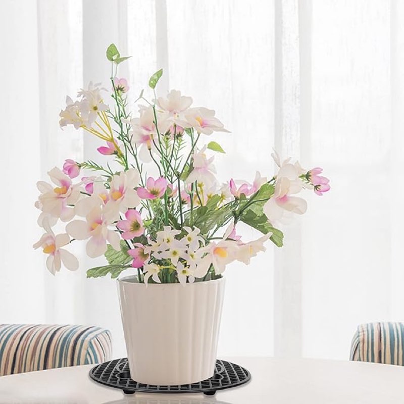 moonoom Elevador de macetas de 4 piezas, soportes de plástico de  para plantas de flores, soporte portátil para macetas de patio para interiores y exteriores, evitando daños y pudrición en Marca: moonoom