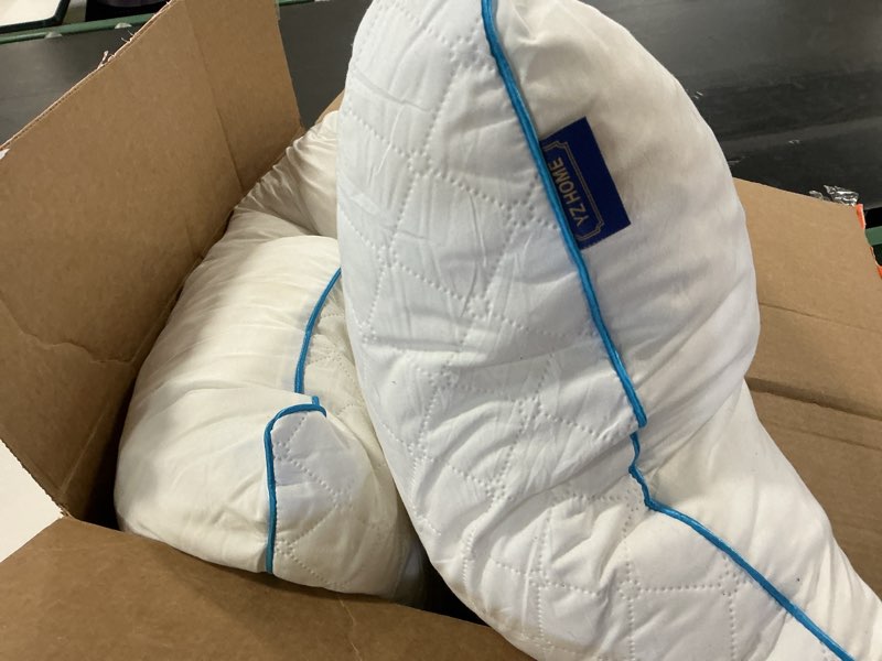Condition photo showing As Is for YZ HOME Long Body Pillow for Adults - Firm Body Pillow Insert with Shredded White Memory Foam, Adjustable Height, Soft Support for Side Sleeping, Pregnant Women, Washable White 20x54 Inch