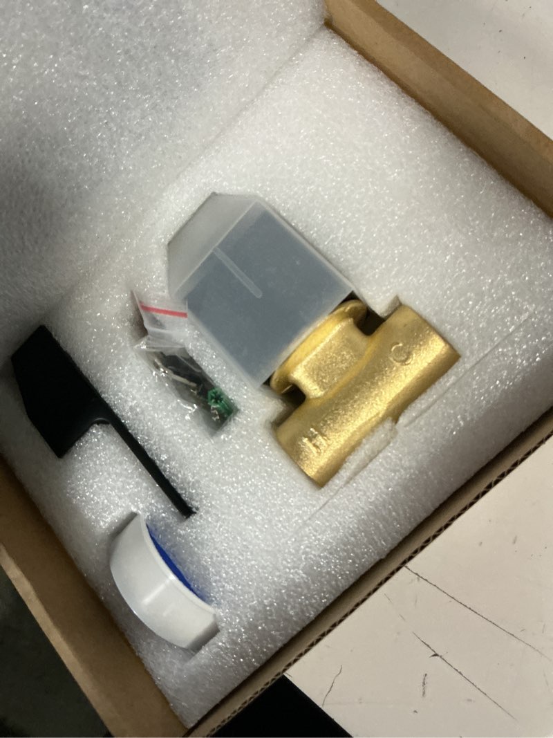 Condition photo showing Good Condition for skowll bathroom shower valve single function shower mixer valve, wall mount single handle water mixing valve kit include brass rough in shower trim, matte black